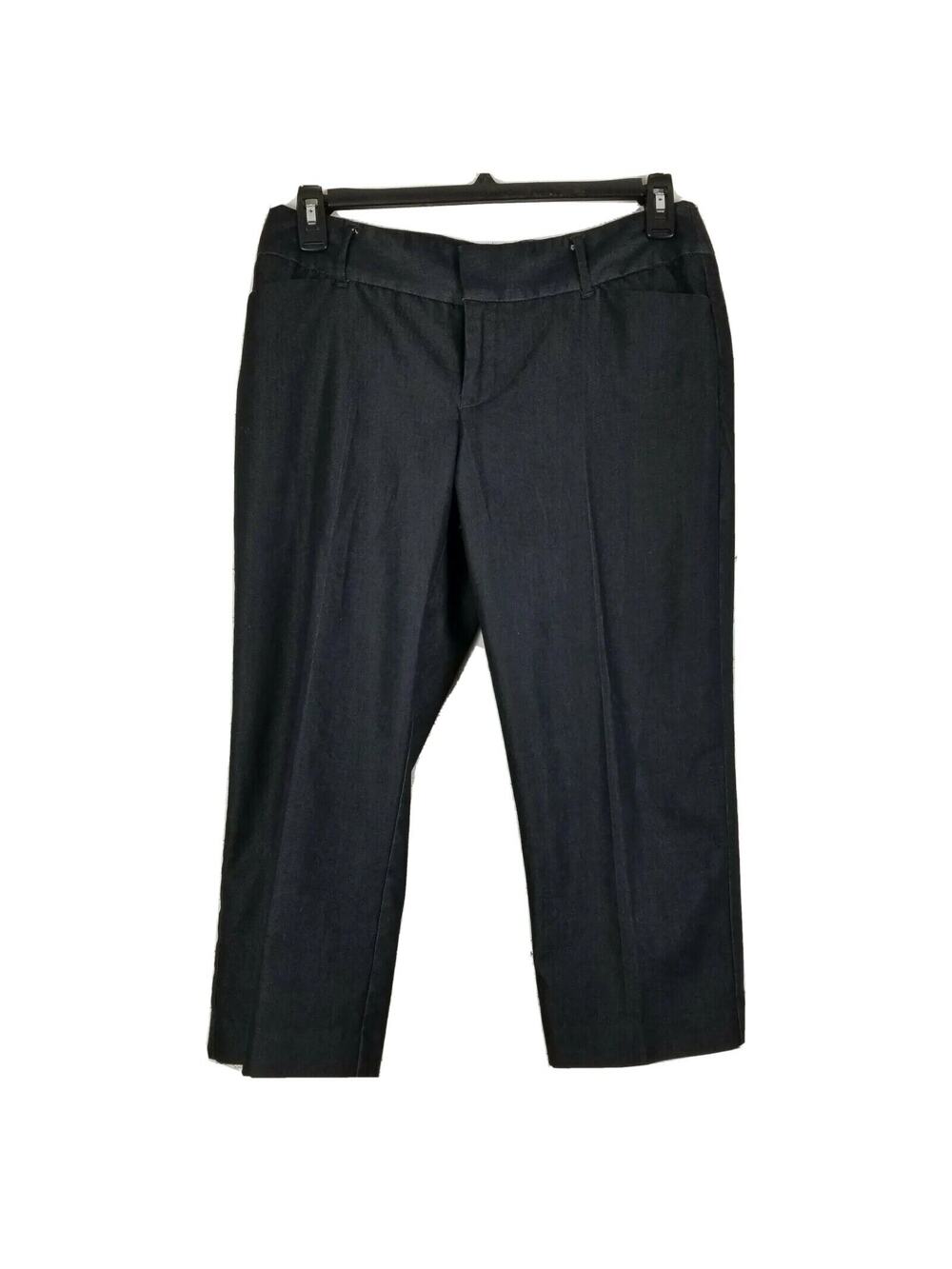 Mossimo Capris Cropped Pants Womens Size 10 Pockets Stretch Dark Gray